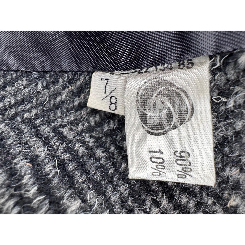 Vintage International Scene Herringbone Wool Blend Button Coat Women 7/8 Austria - Picture 13 of 14